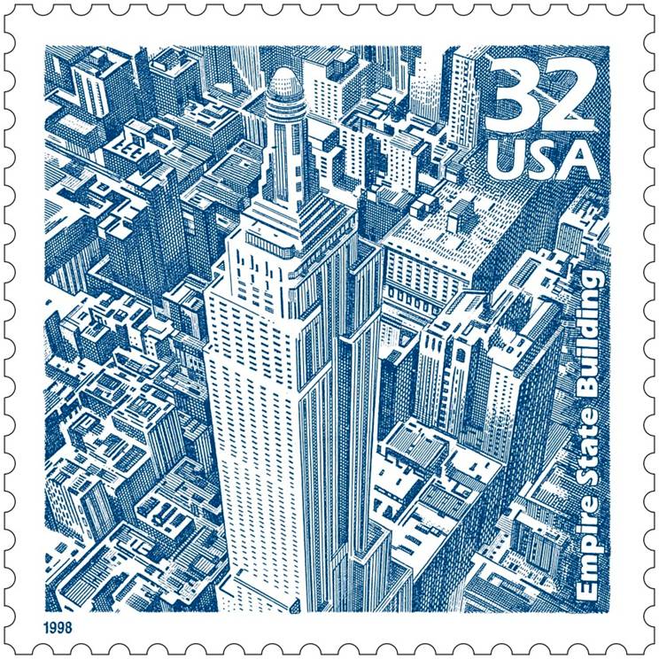 New York City Landmarks Reflected in Postage Stamps